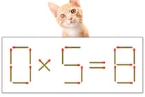 【マッチ棒パズル】正しい式にしよう！「0×5=8」【毎日脳トレ】