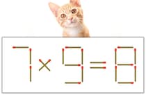【マッチ棒パズル】正しい式にしよう！「7×9=8」【毎日脳トレ】