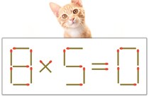 【マッチ棒パズル】正しい式にしよう！「8×5=0」【毎日脳トレ】