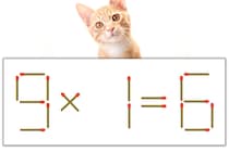 【マッチ棒パズル】正しい式にしよう！「9×1=6」【毎日脳トレ】