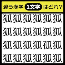 「1文字だけ違う……！」漢字間違い探しで脳トレしよう！【毎日脳トレ】【クイズ】