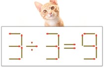 【マッチ棒パズル】正しい式にしよう！「3÷3=9」【毎日脳トレ】