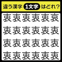 「1文字だけ違う……！」漢字間違い探しで脳トレしよう！【毎日脳トレ】【クイズ】