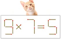 【マッチ棒パズル】正しい式にしよう！「9×7=5」【毎日脳トレ】