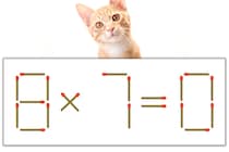 【マッチ棒パズル】正しい式にしよう！「8×7=0」【毎日脳トレ】