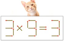 【マッチ棒パズル】正しい式にしよう！「3×9=3」【毎日脳トレ】