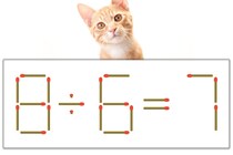 【マッチ棒パズル】正しい式にしよう！「8÷6=7」【毎日脳トレ】