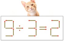 【マッチ棒パズル】正しい式にしよう！「9÷3=2」【毎日脳トレ】