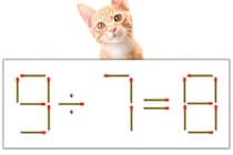 【マッチ棒パズル】正しい式にしよう！「9÷7=8」【毎日脳トレ】