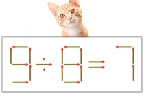 【マッチ棒パズル】正しい式にしよう！「9÷8=7」【毎日脳トレ】