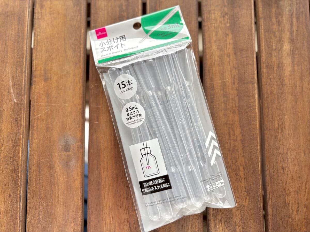 【ダイソー】スポイトおすすめ5選|ボトルタイプはコスメの詰め替えにも