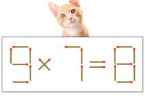 【マッチ棒パズル】正しい式にしよう！「9×7=8」【毎日脳トレ】