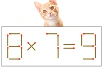 【マッチ棒パズル】正しい式にしよう！「8×7=9」【毎日脳トレ】