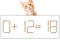 【マッチ棒パズル】正しい式にしよう！「0+12=18」【毎日脳トレ】