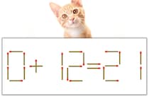 【マッチ棒パズル】正しい式にしよう！「0+12=21」【毎日脳トレ】
