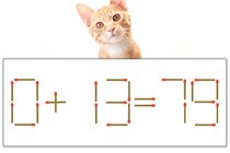 【マッチ棒パズル】正しい式にしよう！「0+13=79」【毎日脳トレ】