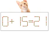 【マッチ棒パズル】正しい式にしよう！「0+15=21」【毎日脳トレ】