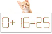【マッチ棒パズル】正しい式にしよう！「0+16=25」【毎日脳トレ】