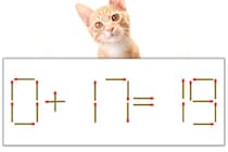 【マッチ棒パズル】正しい式にしよう！「0+17=19」【毎日脳トレ】