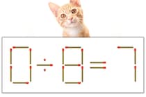 【マッチ棒パズル】正しい式にしよう！「0÷8=7」【毎日脳トレ】