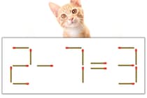 【マッチ棒パズル】正しい式にしよう！「2-7=3」【毎日脳トレ】