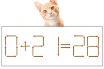 【マッチ棒パズル】正しい式にしよう！「0+21=28」【毎日脳トレ】
