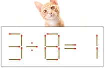 【マッチ棒パズル】正しい式にしよう！「3÷8=1」【毎日脳トレ】