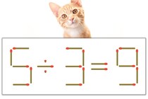 【マッチ棒パズル】正しい式にしよう！「5÷3=9」【毎日脳トレ】