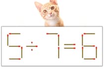 【マッチ棒パズル】正しい式にしよう！「5÷7=6」【毎日脳トレ】
