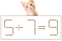 【マッチ棒パズル】正しい式にしよう！「5÷7=9」【毎日脳トレ】