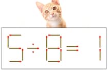 【マッチ棒パズル】正しい式にしよう！「5÷8=1」【毎日脳トレ】