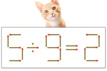 【マッチ棒パズル】正しい式にしよう！「5÷9=2」【毎日脳トレ】