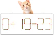 【マッチ棒パズル】正しい式にしよう！「0+19=23」【毎日脳トレ】