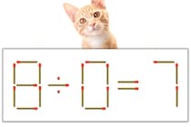 【マッチ棒パズル】正しい式にしよう！「8÷0=7」【毎日脳トレ】