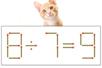 【マッチ棒パズル】正しい式にしよう！「8÷7=9」【毎日脳トレ】