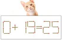 【マッチ棒パズル】正しい式にしよう！「0+19=25」【毎日脳トレ】