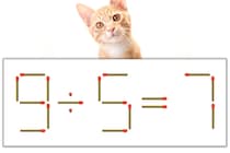 【マッチ棒パズル】正しい式にしよう！「9÷5=7」【毎日脳トレ】