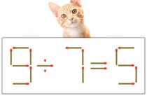 【マッチ棒パズル】正しい式にしよう！「9÷7=5」【毎日脳トレ】