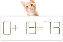 【マッチ棒パズル】正しい式にしよう！「0+19=73」【毎日脳トレ】