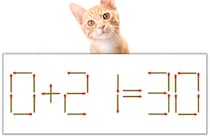 【マッチ棒パズル】正しい式にしよう！「0+21=30」【毎日脳トレ】
