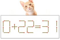 【マッチ棒パズル】正しい式にしよう！「0+22=31」【毎日脳トレ】