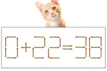 【マッチ棒パズル】正しい式にしよう！「0+22=38」【毎日脳トレ】