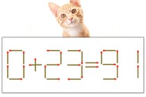 【マッチ棒パズル】正しい式にしよう！「0+23=91」【毎日脳トレ】