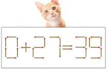 【マッチ棒パズル】正しい式にしよう！「0+27=39」【毎日脳トレ】