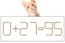 【マッチ棒パズル】正しい式にしよう！「0+27=95」【毎日脳トレ】