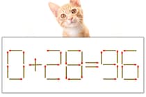 【マッチ棒パズル】正しい式にしよう！「0+28=96」【毎日脳トレ】