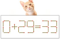 【マッチ棒パズル】正しい式にしよう！「0+29=33」【毎日脳トレ】