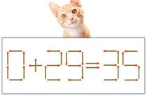 【マッチ棒パズル】正しい式にしよう！「0+29=35」【毎日脳トレ】