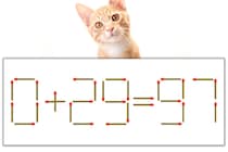 【マッチ棒パズル】正しい式にしよう！「0+29=97」【毎日脳トレ】