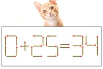 【マッチ棒パズル】正しい式にしよう！「0+25=34」【毎日脳トレ】